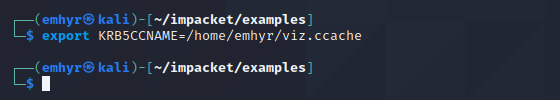 Export KRB5CCNAME
